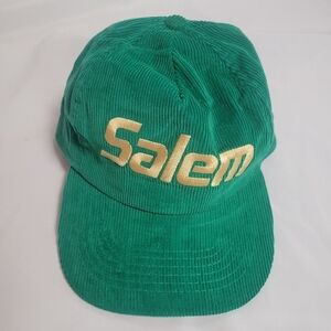 VTG 90'S Green Corduroy Salem Tobacco Advertising Snapback Cap Hat RJR